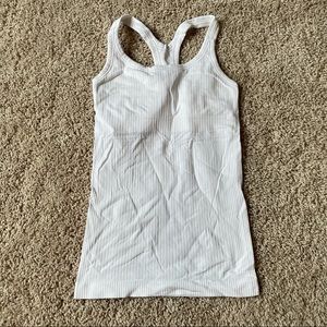 Lululemon White Tank Top with Built-in Bra